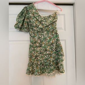 Farm Rio Mini One Shoulder Dress Multi Color